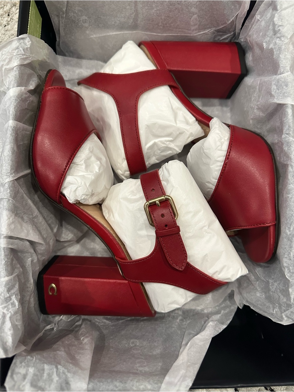 Coach Women's Marla Leather Sandal
Size 7BColor 1941 Red CC806 NIB